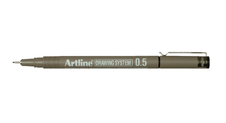 Fineliner artline 0.5mm zwart