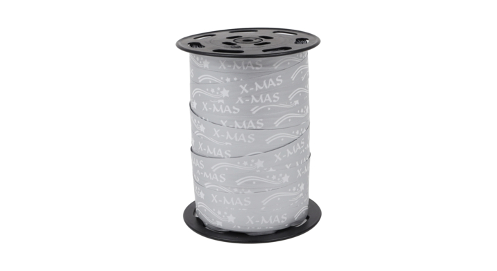 Krullint, X,MAS, 10mm x 225meter, zilver (3 rol)