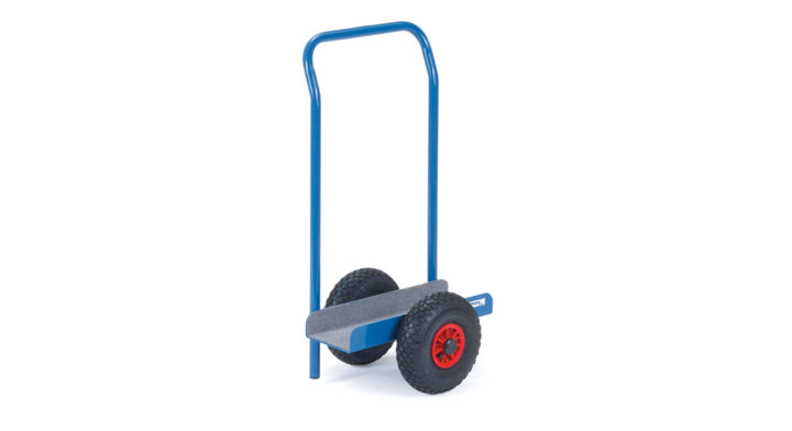Platenroller met duwbeugel, Draagverm. 500kg Rubber banden