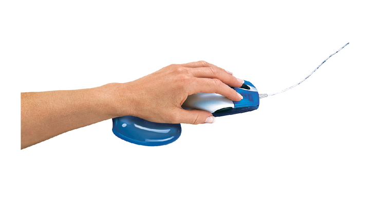 Polssteun fellowes gel transp blauw