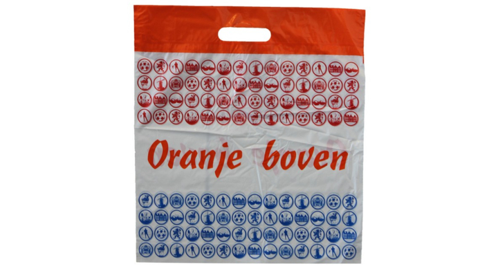 Poly Draagtas 40x43+2x4cm Oranje Boven /ds 250