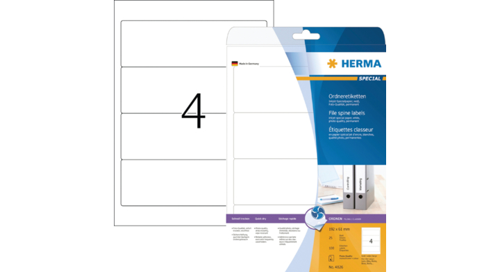 Rugetiket herma superprint 5095 192x61.mm 100st