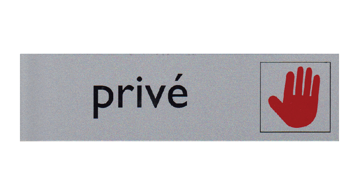 Infobord pictogram prive 165x44mm