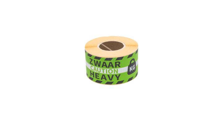 Etiket rillprint heavy groen(76103)