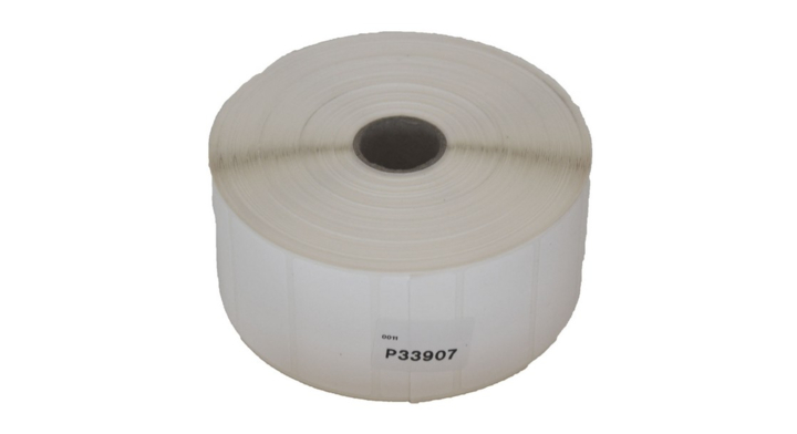 Poly e Gloss Wit etiket 51x25mm rol a 2.398 stuks