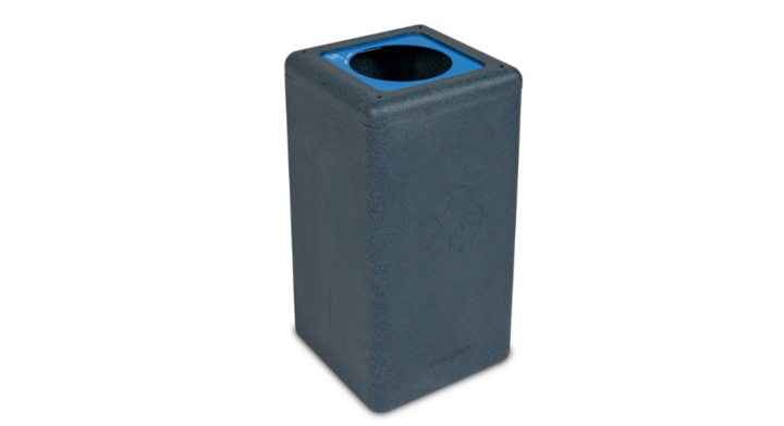 Brickbin, modulaire afvalscheidingsbak, 65 liter, grijs, VB 192380 | papier