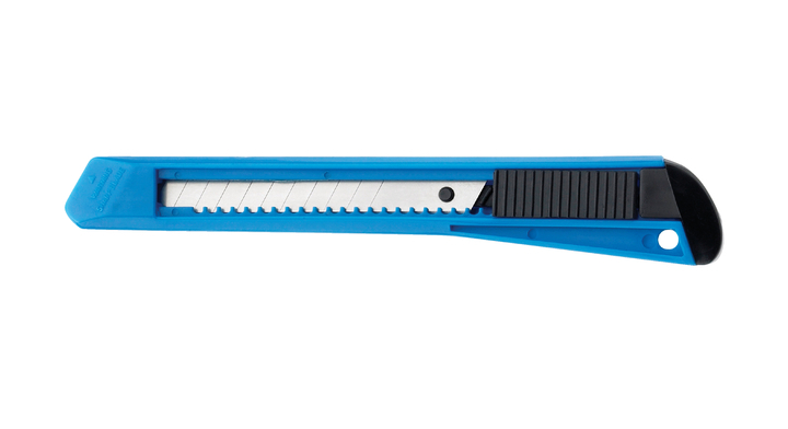 Wescott Office, snijmes met schuifsluiting, 9mm, blauw
