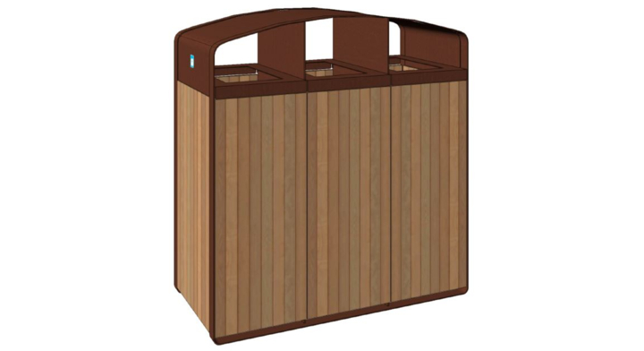 Corten Outdoor Recyclebin, 3x90 liter (maatwerk)