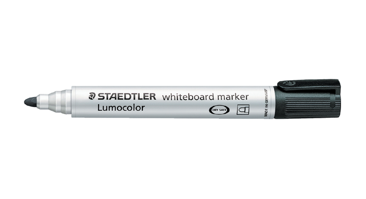 Viltstift staedtler 351 whiteboard rond 2mm zwart