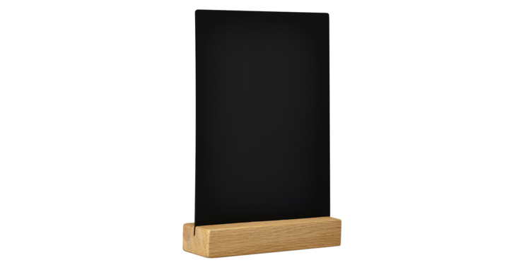 Krijtbord europel met houten voet a5(356280)