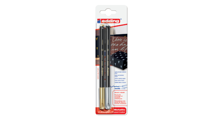 Fineliner edding 1200/2 1-3mm mtl goud/zilver(4-1200-2-1-53-