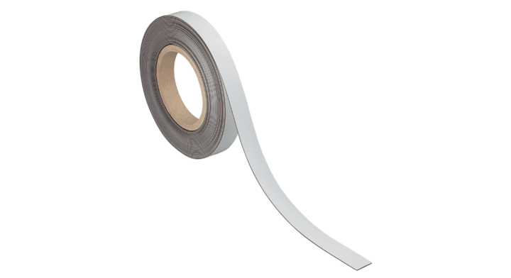 Magneet etiketband maul 10mx20mmx1mm wisbaar wit(6524302)