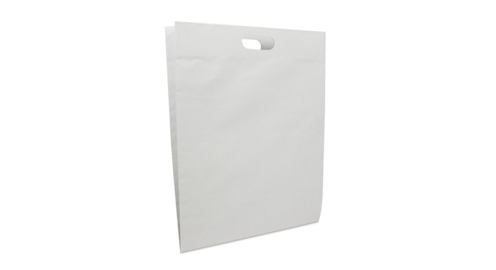 Draagtas, papier, 40x50+2x5cm, greep gestanst, wit (100 st)