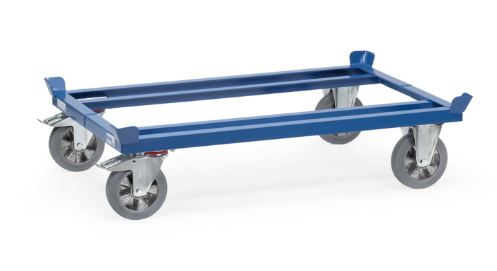 Palletonderwagen Elas. rubber, 810x610mm Draagverm. 1200kg