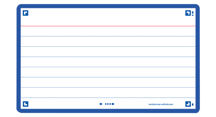 Flashcard oxf 2.0 75x125mm 80vel 250gr lijn blauw(400133875)