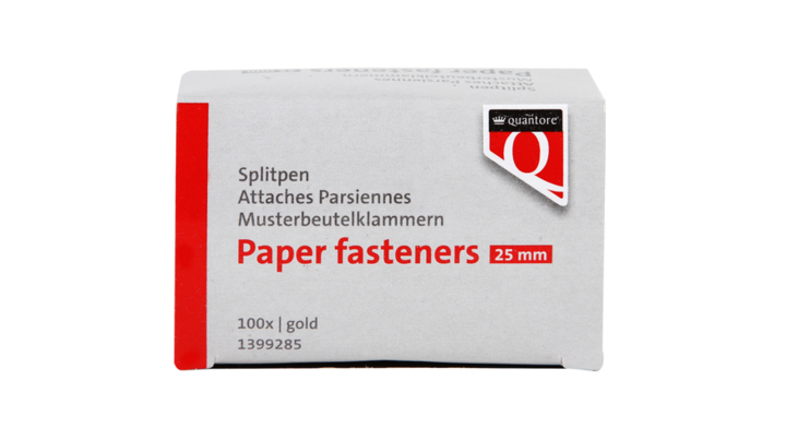 Splitpen quantore 25mm goud 100 stuks(1399285)