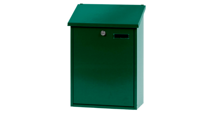 Wandbrievenbus Sebastian, 325x160x445 mm, groen, VB 440350