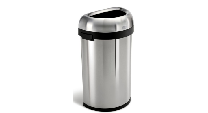 Simplehuman Bullet, afvalbak, 60 liter, mat RVS, VB 013459