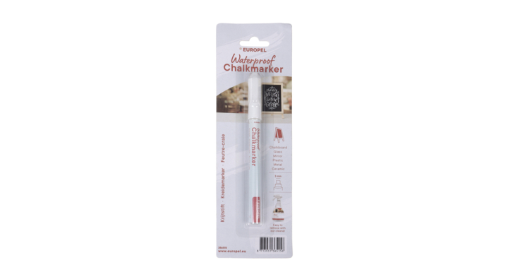 Krijtstift europel watervast 1-3mm wit(356515)
