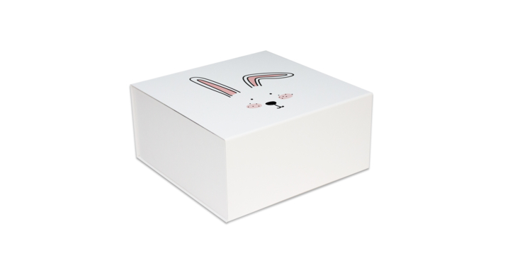 Luxe pasen magneetdozen,Rabbit, 23x23x11cm, wit, (25st)