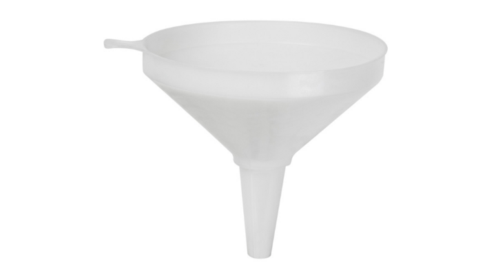 Trechter met filter, Ø240x250 mm, wit, VB 045419
