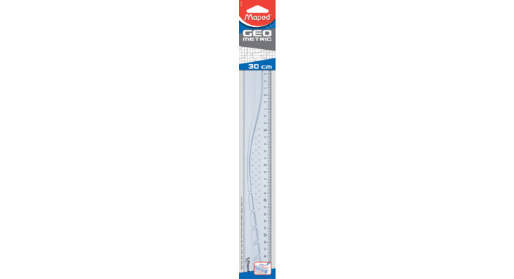 Liniaal maped geometric 30cm transparant(242030)