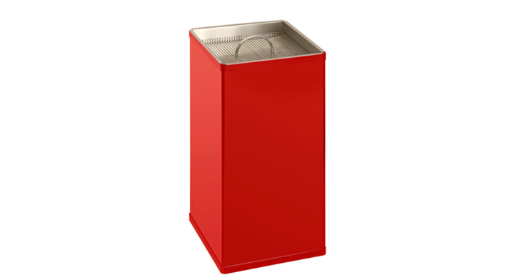 Zandasbak, 300x300x600 mm, vierkant, rood, VB 880000