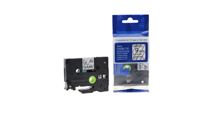 Compatible Lettertape brother TZE-335 12mm wit op zwart
