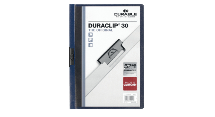 Klemmap durable 2200 a4 pl/tr 3mm nachtblauw(220028)