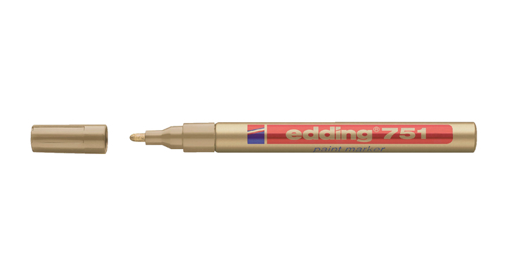 Viltstift edding 751 lak perm rond 2mm goud