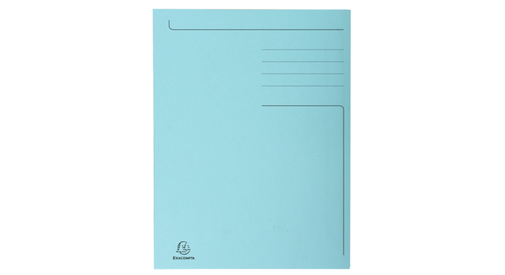 Dossiermap exacompta forever 280g 3kleppen blauw(448006e)