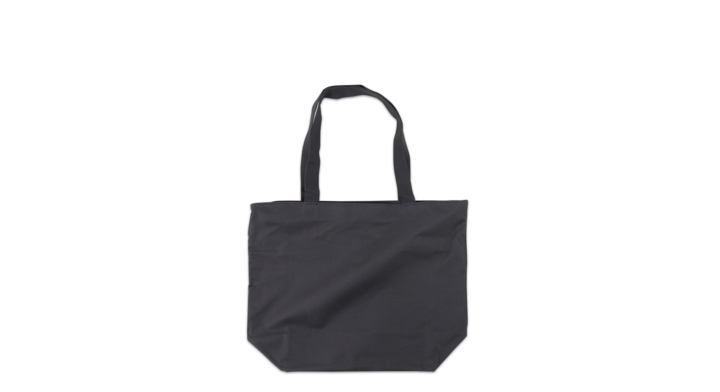 Strandtas, 40x35+2x7,5, nylon, zwart (25 stuks)