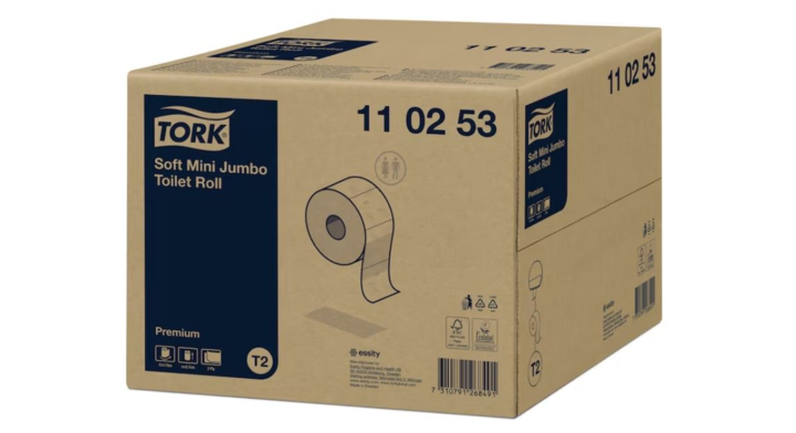 Tork Premium | Mini Jumbo Toiletpapier | 170 Meter | 2-Laags | T2 | Wit | 110253 (12 stuks)