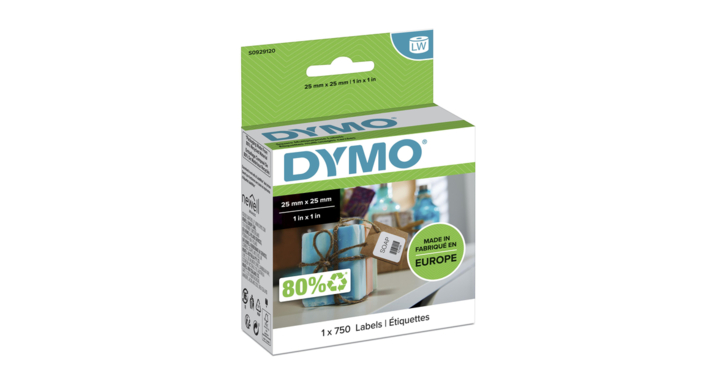 Etiket dymo labelprint multifuncti 25x25mm(s0929120)