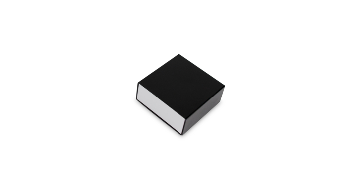 Magneetdoos, 14x14,5x5,7cm, glans laminaat, zwart wit (25st)