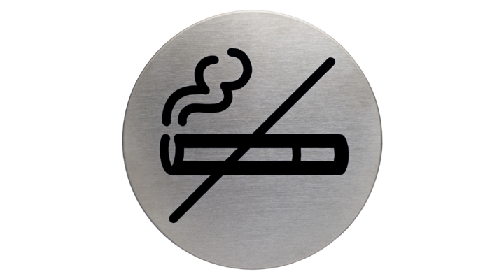 Infobord pictogram durable niet roken rond 83mm