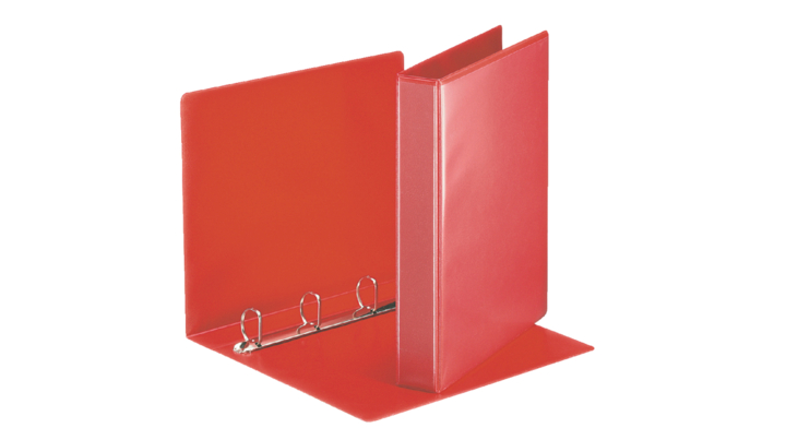 Esselte Deluxe D-mech, presentatieringband A4, 4-rings, rood