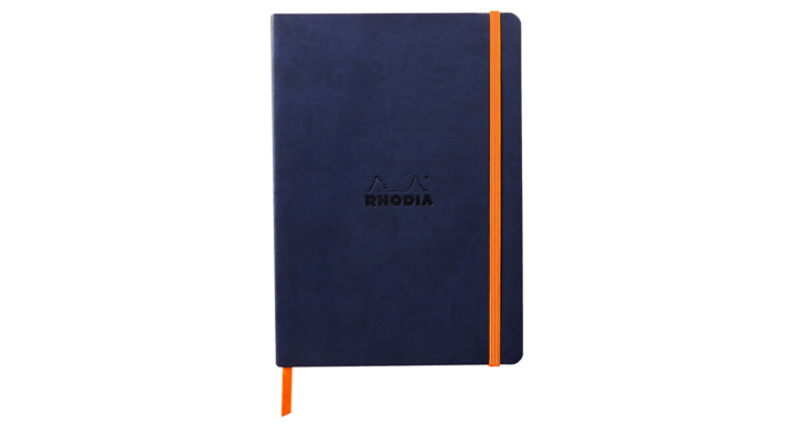 Notitieboek rhodia a5 lijn 80 vel 90gr nachtblauw(117378c)