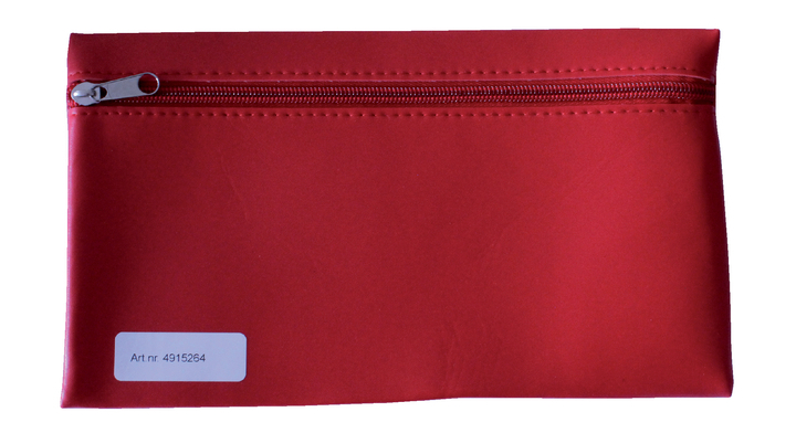 Schooletui met rits 15x26cm skai helder rood(4915264)