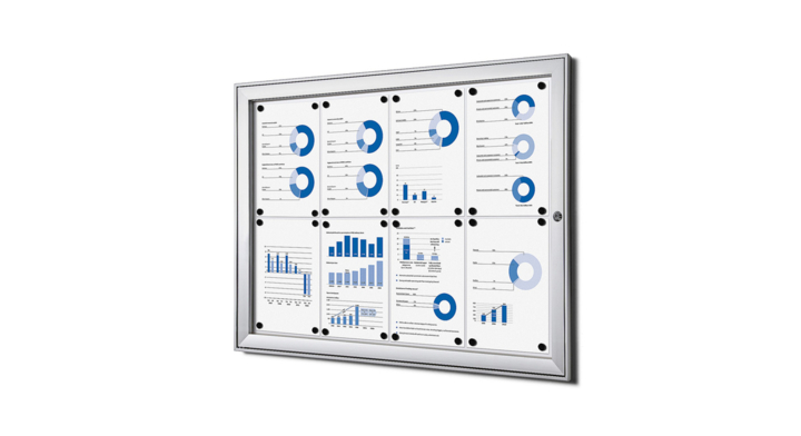 Vitrinebord Quantore luxe indoor zilver 8x a4(scs8xa4)