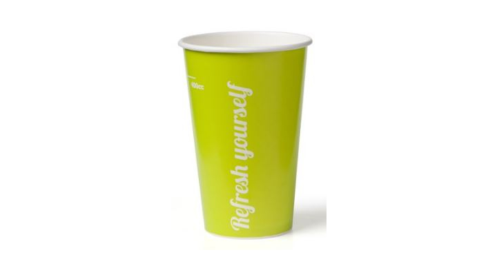 Milkshake beker, 400ml/16oz, 90mm, lime, karton, 'Refresh Yourself (1000 stuks)  | OP=OP AANBIEDING
