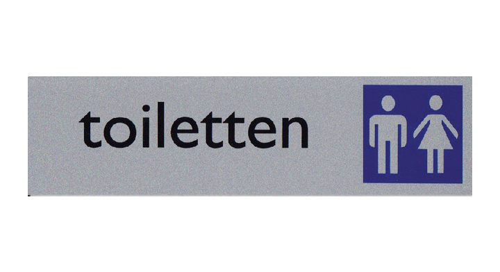 Posta, ruimteaanduiding, 16.5x4.4cm, dames-/herentoilet, 39064 (1 stuk)