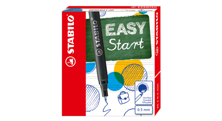 Rollerpenvulling stabilo easyoriginal f blauw ds/20st