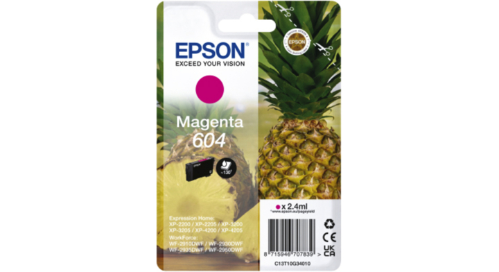 Inktcartridge epson 604 t10g34 rood(c13t10g34010)