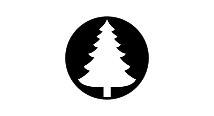 Etiketten , Kerstboom, 46mm, zwart (1000 stuks)