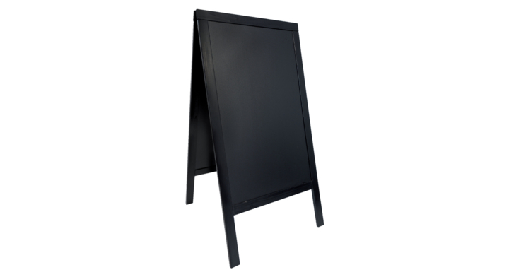 Stoepbord sandwich securit 70cmx125cmx4cm zwart hout(sbs-bl-