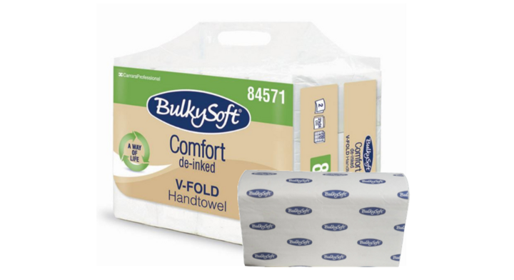 BulkySoft Comfort | Papieren Handdoekjes | 21x24cm | 2-Laags, Wit, 84571 (3.000 stuks)