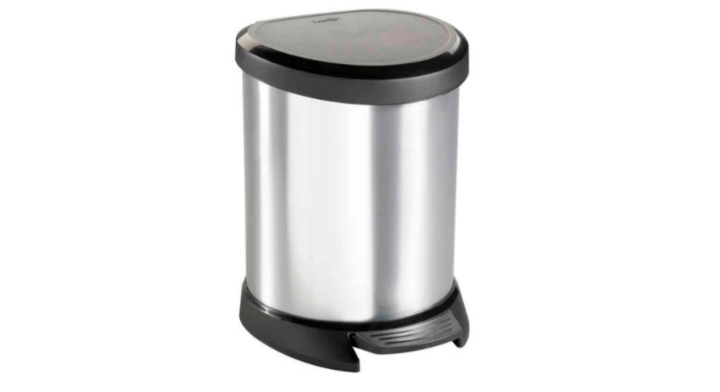 Decobin, pedaalemmer, 5 liter, zilver/zwart, VB 160018