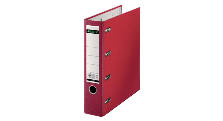 Ordner leitz 1012 a4 80mm pp bank 2mech rood