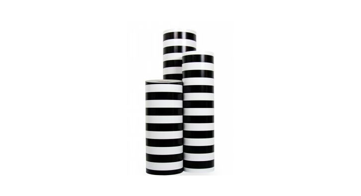 Cadeaupapier 50cmx200m 3226 Stripes Black White